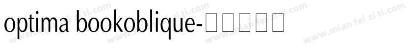 optima bookoblique字体转换
